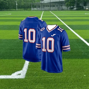 เสื้อทีมฟุตบอลอเมริกันเสื้อทีมฟุตบอลระบายอากาศได้ดีแขนสั้นพิมพ์ลายแบบถ่ายโอนความร้อนได้ทั้งหมดโลโก้ตามสั่ง - Product Image 1