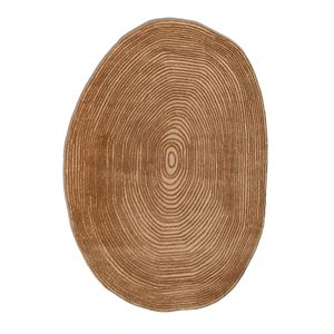 พรมทอมือลายทางสีทอง ผลิตจากขนสัตว์และใยวิสโคส รูปทรงสี่เหลี่ยมผืนผ้า ขนาด 4 เมตร สำหรับทางเข้าบ้าน ห้องนอน พื้นห้อง หนา 10 มม. รุ่น TNQ-1210 - Product Image 1