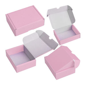 Boîtes d'expédition roses Boîte en carton ondulé recyclable Petits coffrets cadeaux de stockage postal pour emballage en papier cadeau Tendance Meilleur - Product Image 4