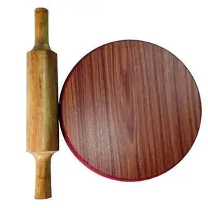 Wooden Round Original Mango Wood 9 Quart 9 inch Polpat-Roti Roller Chakli- Belin Rolling Pin For Home Restaurant Use