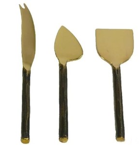Hot Selling 3-Pieces Handmade Black Handle <b>Cheese</b> Knife <b>Set</b> For kitchen Tableware At Best Price - Product Image 5