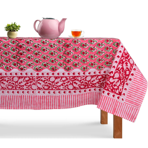 Indian Block Print Woven Cotton Customizable Waterproof Eco-Friendly Tablecloth 6 Pc Napkin Set | Square Solid French <b>Table</b> - Product Image 5