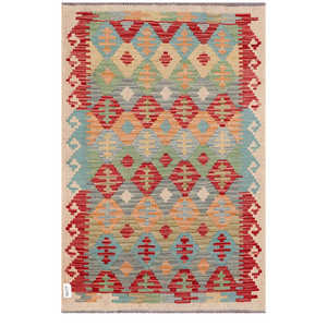 Alfombra Kilim de Maimana, Afganistán, 147 x 100 cm, Alfombras y Juegos de Alfombras - Product Image 1