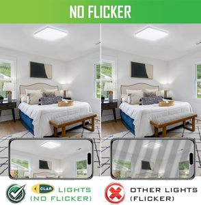 Hybec Nhôm Vuông LED Trần Ánh Sáng 30W/40W Hiện Đại Trần 3-Năm Bảo Hành Cho Phòng Tắm Phòng Khách Nhà Bếp Phòng Ngủ Nhà Để Xe - Product Image 5