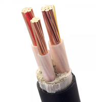 Kabel listrik tegangan rendah, YJV /NYY /NVV /NYBY/3/4/5/6 Core kawat terisolasi PVC hitam