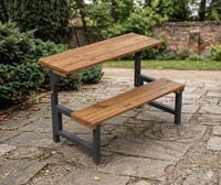 Table pliante moderne en bois massif pour l'extérieur, portable, pour pique-nique, camping, salle à manger, jardin, école, meubles de ferme