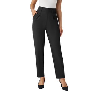 2025 printemps blanc drapé costume jambe large pantalon taille haute ample coupe ajustée droite décontracté vadrouille pantalon Streetwear plat fait coton - Product Image 6