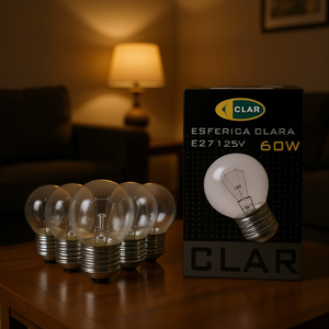 Ampoules incandescentes sphériques E27 CL 60W 125V - Product Image 3