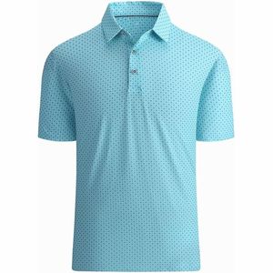 Camiseta de verano de alta calidad para hombre, manga corta bordada transpirable para Polo, tela de punto con patrón impreso - Product Image 2
