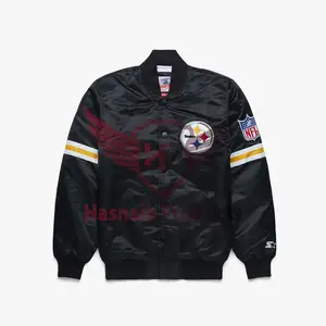 Premium Starter Steelers Satin Jacke-Stilvolle NFL Fan Bekleidung Komfortable Sportswear Tail gating Essentials