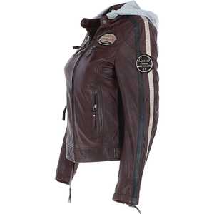 Vestes en cuir tendance pour femmes, personnalisées, automne-hiver, design à col rabattu, manches longues, respirantes, coupe-vent, imperméables - Product Image 4