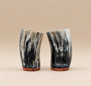 Handmade Viking Drinking Horn Glass Natural Buffalo Horn <b>Mug</b> Brass Rim Eco-Friendly Durable Norse Mythology Medieval Ale CRAFT - Product Image 1