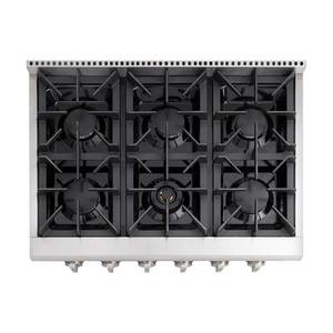 Wholesale 6 burner Stainless Steel <strong>Gas</strong> RangeTop with <strong>Knob</strong> Light - Product Image 5