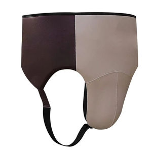 High Quality Custom Logo Printed Boxing <b>Groin</b> <b>Guard</b> Solid Color Leather Material <b>Groin</b> <b>Guard</b> Made In Pakistan - Product Image 1