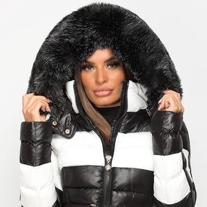 Chaqueta acolchada cálida de Invierno para mujer con diseño personalizado Cremallera sólida y cuello alto para venta al por mayor - Product Image 5