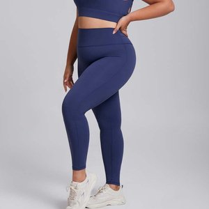 Polyester Spandex taille haute Leggings pantalon grande taille XL pantalons de yoga pantalons décontractés confortables Leggings noirs pour femmes - Product Image 4