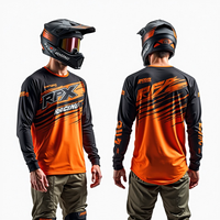 Maillot de course de motocross pour homme à manches longues, léger, personnalisé, respirant, coupe-vent, séchage rapide, vêtements de course automobile
