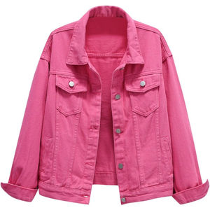 New Design <b>Rhinestone</b> Button Loose Women's Casual Autumn Denim <b>Jacket</b> Customizable Outdoor Medium Wash OEM Service Best Sale - Product Image 6