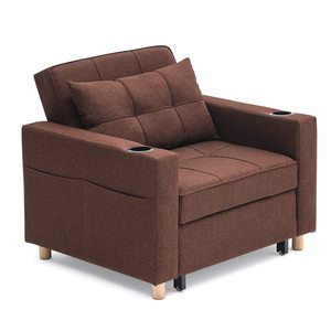 CY Venta caliente precio barato Simple moderno sala de estar precios bajos sofá extensible cama marrón sofá cama muebles de sala de estar - Product Image 2
