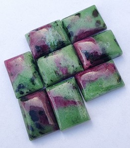 AAA + chất lượng tự nhiên màu xanh <span class=keywords><strong>Ruby</strong></span> Zoisite Cabochon hình chữ nhật phẳng trở lại hiệu chỉnh bên thứ ba chứng nhận không có lỗ tất cả các kích cỡ lỏng lẻo - Product Image 4