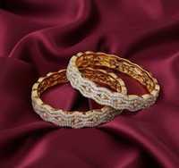 Bijoux en diamants américains à la mode Designer élégant Bracelets polonais bicolores Bijoux de fête élégants pour femmes et mariage