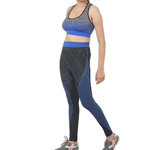 Vêtements de sport femmes sans couture deux pièces Yoga sport soutien-gorge et Leggings Fitness Gym entraînement Yoga ensemble vêtements personnalisés - Product Image 3