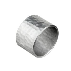 Juego de 4 servilleteros galvanizados en metal con forma redonda perfectos para hoteles y elegantes accesorios de decoración de mesa - Product Image 2