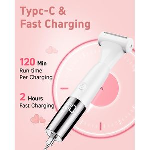 Afeitadora Eléctrica 5 en 1 para Mujer - Recortadora Húmeda y Seca para Cuerpo, Axilas, Bikini, Cejas, Nariz, Herramienta Doméstica de Plástico - Product Image 4