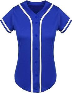 เสื้อเบสบอลแขนสั้นสำหรับผู้หญิงเครื่องแบบทีมซอฟต์บอล - Product Image 1