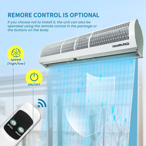 CE certificato approvato grande Volume d'aria 220V QS 170w motore 1.5m cortina d'aria - Product Image 3