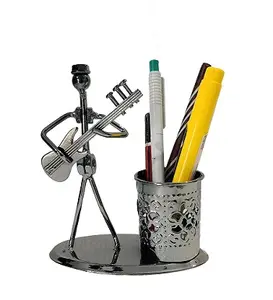 Pemegang Pena Organizer Meja Pot Bunga Wadah Makeup Brush Holder Desktop Pen Holder untuk Meja Aluminium Pena Kustom