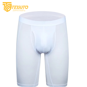 Sous-vêtements pour hommes sous-vêtements confortables à séchage rapide sans couture pour hommes sous-vêtements en coton spandex personnalisé rayé Logo imprimé Boxer court Oem - Product Image 5
