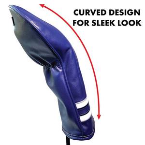 Housse de tête de club de golf en cuir PU personnalisée avec logo de golf, design dernier cri, durable, fermeture élastique, imperméable, couleur personnalisée - Product Image 5