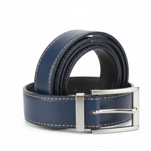 Ceinture en cuir véritable pour hommes Bracelet décontracté en cuir de vachette fait à la main Acier OEM Logo personnalisé Design Business Fashion Personnalisable - Product Image 3