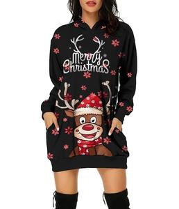 Sudaderas con capucha con hombros caídos personalizadas impresas en 3D, sudaderas con capucha con estilo Premium para mujer, Jersey de algodón 100% transpirable informal - Product Image 4