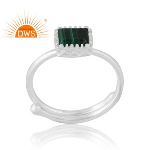 แหวนพลอยมรกตธรรมชาติสีเงิน925ขายดีล่าสุดเครื่องประดับที่กำหนดเองสำหรับผู้หญิงของขวัญสำหรับผู้หญิง - Product Image 1