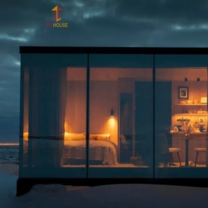 Structure en acier préfabriquée avec accents miroir, design européen, panneaux isolés, garantie 1 an, sur mesure, directement <span class=keywords><strong>de</strong></span> l'usine, hôtel, villa - Product Image 3