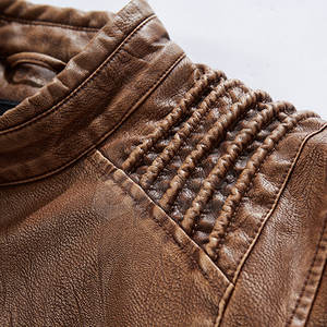 Veste de mode en cuir pour hommes automne hiver veste en cuir pour hommes de meilleure qualité veste en cuir véritable pour hommes - Product Image 5