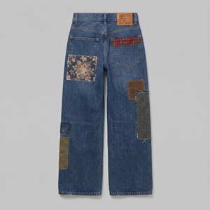 Jeans de Mezclilla de Cintura Alta con Parches, Ligeros, Desgastados, de Corte Holgado, Estilo Casual, Tela de Algodón para Primavera, ODM OEM - Product Image 5