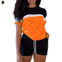Conjunto de Shorts Casuales para Mujer a la Moda, Conjunto de 2 Piezas a Juego, Estilo Moderno, Mezcla de Algodón Suave, Secado Rápido y Transpirable