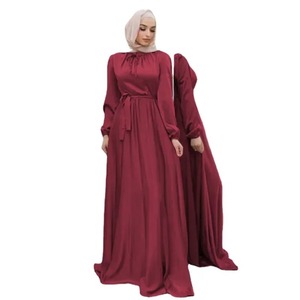Vente en gros de Thobe / Thawb femmes musulmanes taille libre Abaya Dubaï Turquie Eid Ramadan robe abaya musulmane robe élégante à bas prix - Product Image 1