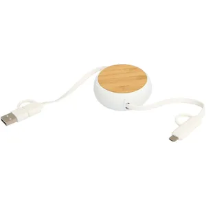 Câble rétractable 5-en-1, gadget USB promotionnel durable, Chechia, gadgets écologiques - Product Image 6