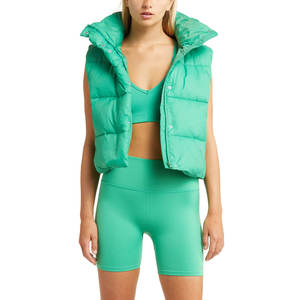 Custom <b>women</b> puffer <b>vest</b> lightweight insulated quilted <b>vest</b> jacket <b>womens</b> winter outerwear supplier - Product Image 1