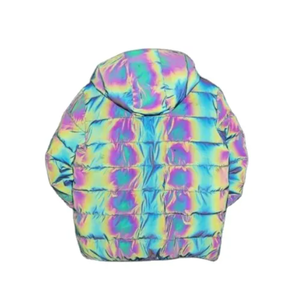 Chaqueta acolchada reflectante colorida de alta calidad para hombre, prendas de vestir cálidas con capucha para invierno, estilo OEM | Fabricantes profesionales - Product Image 2