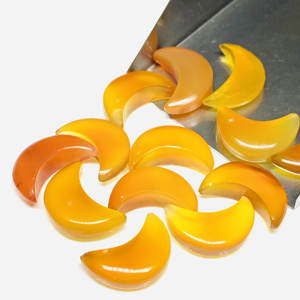 Piedra Preciosa de Cornalina 100% Natural Tallada en Forma de Luna, Facetada, para Joyería, Venta al Por Mayor, OEM, Ojo de Gato - Product Image 4