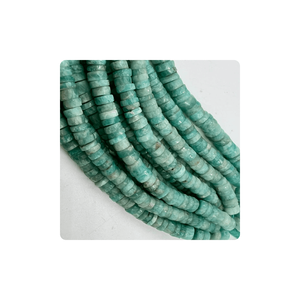 14-Inch Strand Faceted Amazonite Heishi Beads Forme de pneu pour la fabrication de bijoux directement du fabricant-grossiste - Product Image 2