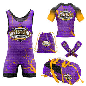 เสื้อมวยปล้ำแบบยืดได้ผ้าโพลีเอสเตอร์แบบ100% น้ำหนักเบาระบายอากาศได้ดีสำหรับทีมผู้ใหญ่ - Product Image 1