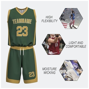 Uniforme de basket-ball pour vêtements de sport nouveau design tailles pour adultes vente en gros logo personnalisé/uniforme de basket-ball respirant en couleur - Product Image 6