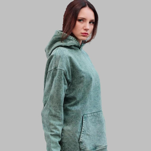 Sudadera con Capucha Extra Grande de Felpa Francesa Gruesa Personalizada al por Mayor, Sudadera con Capucha Esencial con Estampado Lavado Ácido para Hombre de Ako - Product Image 3
