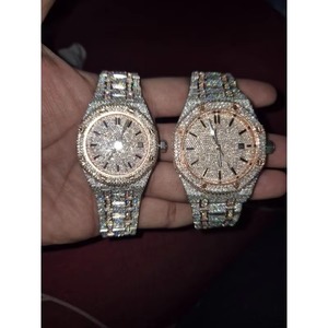 Meilleures ventes Montre glamour en diamant glacé Montre-bracelet pour homme de style Hip Hop avec cristaux CZ éblouissants et finition de qualité supérieure - Product Image 3